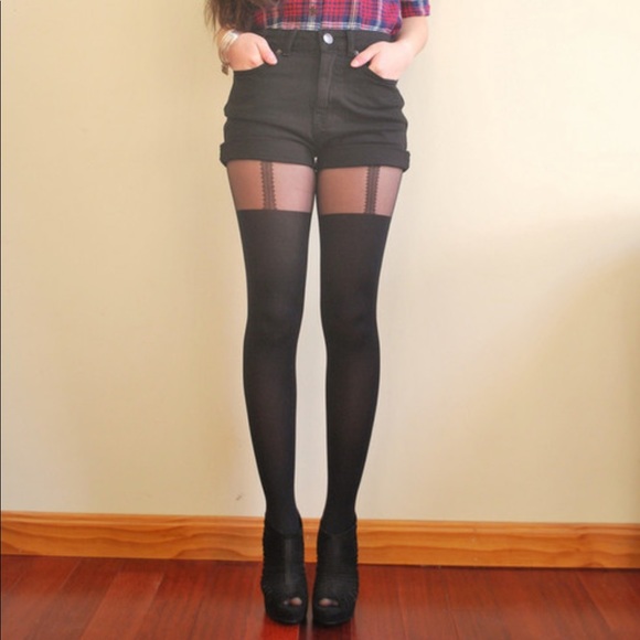 Sexy Faux Footed Garter Tights - Picture 7 of 7